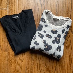 Banana Republic 100% Merino Wool Black Sweater
